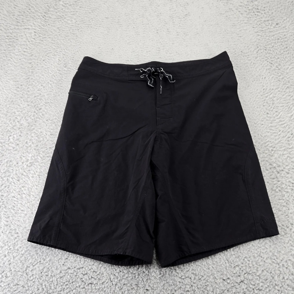 Patagonia Shorts Mens 32 Black Drawstring Running Outdoors Camp Pockets